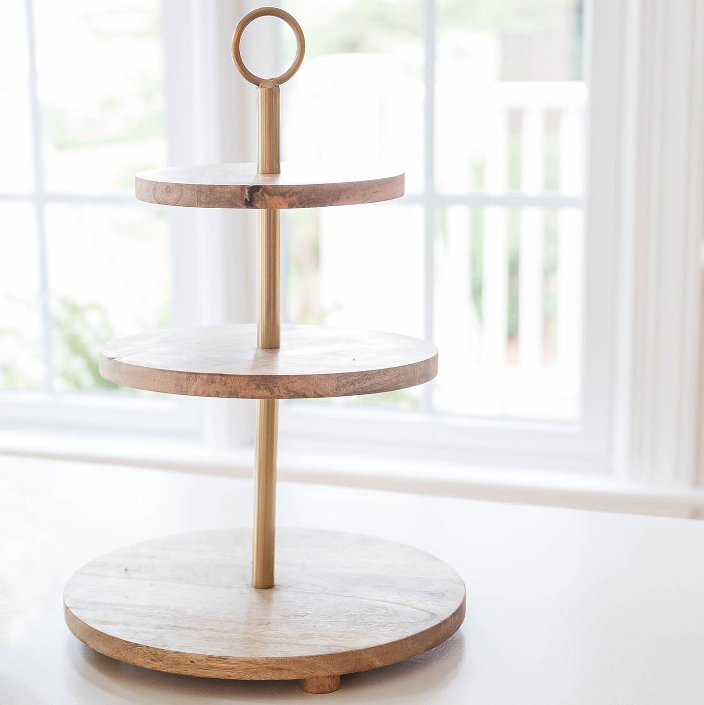 Wood Tiered Tray